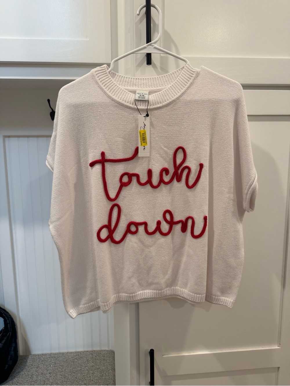 NWT Anna & Ava Touchdown Red/White Sweater